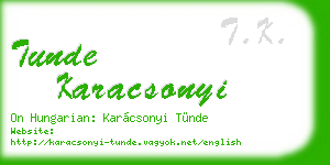 tunde karacsonyi business card
