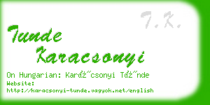tunde karacsonyi business card